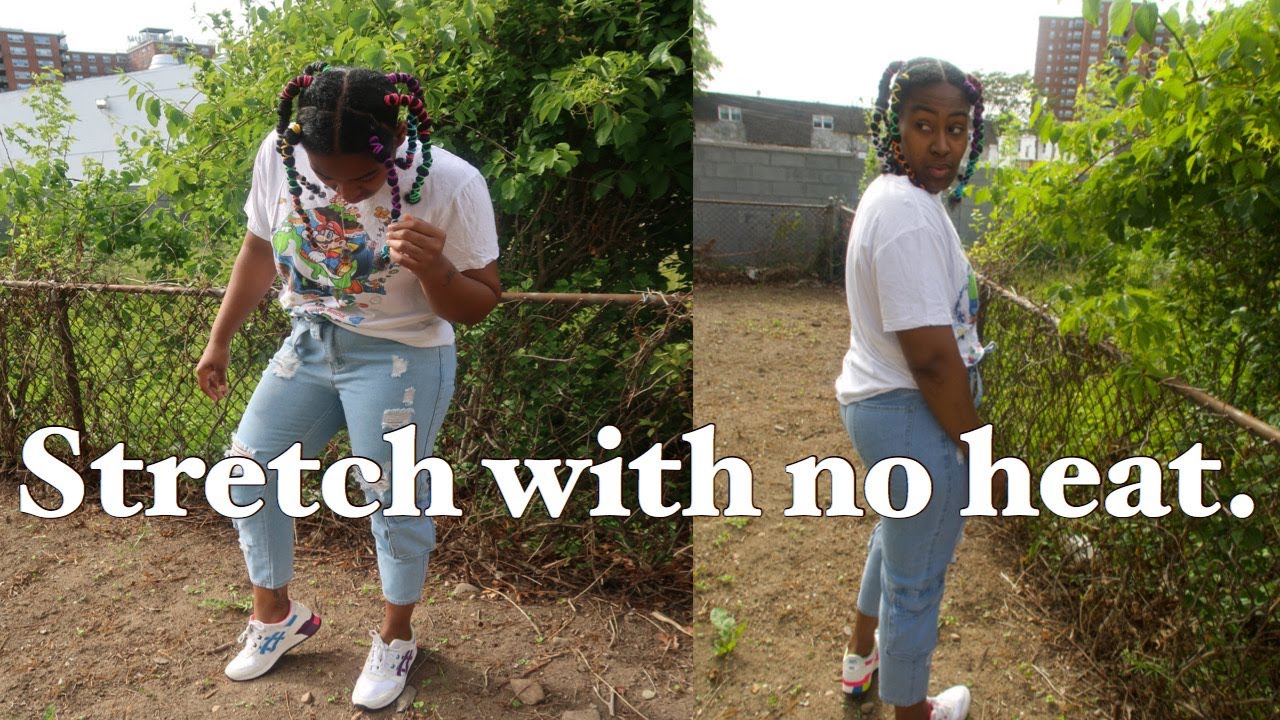 Quick Stretch method ; NO HEAT!!! Trim your hair. Requested video.