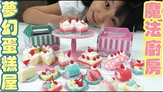 【玩具】夢幻蛋糕屋,超可愛蛋糕玩具製作[NyoNyoTV妞妞TV玩具]