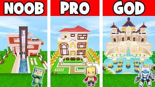 Mini World: Pool Villa Building Competition,  NOOB VS PRO VS GOD, Mini World Animation