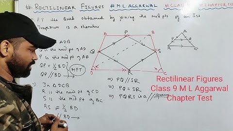 Rectilinear Figures Class 9 icse || M L Aggarwal || Chapter test solution || Rectilinear Figures