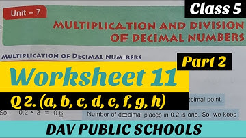 DAV class 5 maths unit 7 worksheet 11
