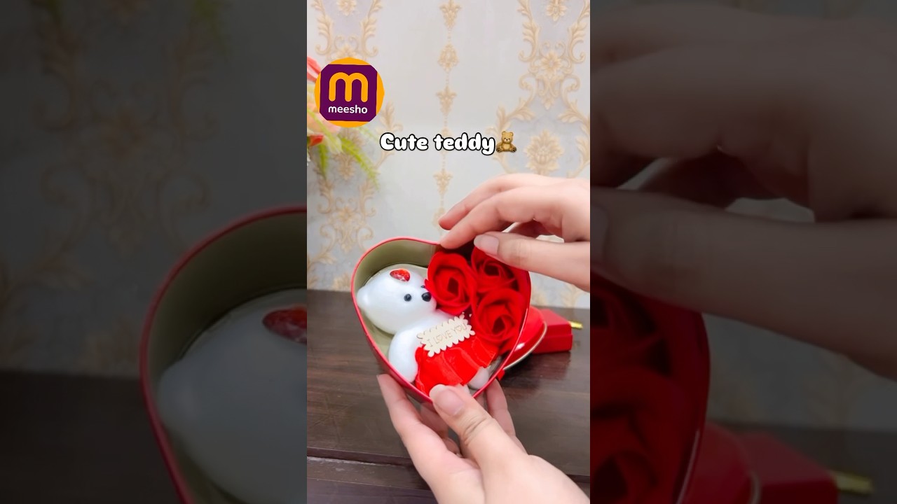 Valentine meesho finds | random finds | online | gift | couple gift | ring | flower | teddy 