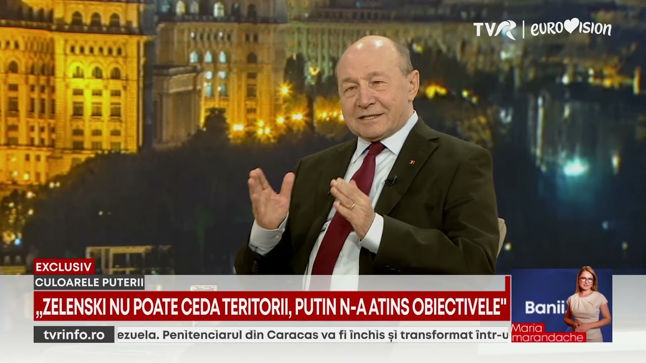 Fostul președinte Traian Băsescu, invitat la Culoarele Puterii, de la TVR INFO