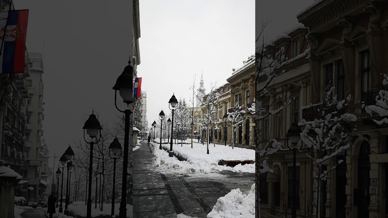 Serbia Belgrade - Downtown in Snow #9