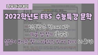 [2022 EBS CSAT Special Lecture] Literature Applied Learning: Modern Poetry Lesson 11 - Analysis a...