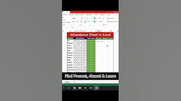 🎯 How to Make Attendance Sheet in Excel | Easy Excel Tutorial for Beginners #shorts