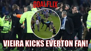 Patrick Vieira KICKS Everton Fan and Taken Away by Police!