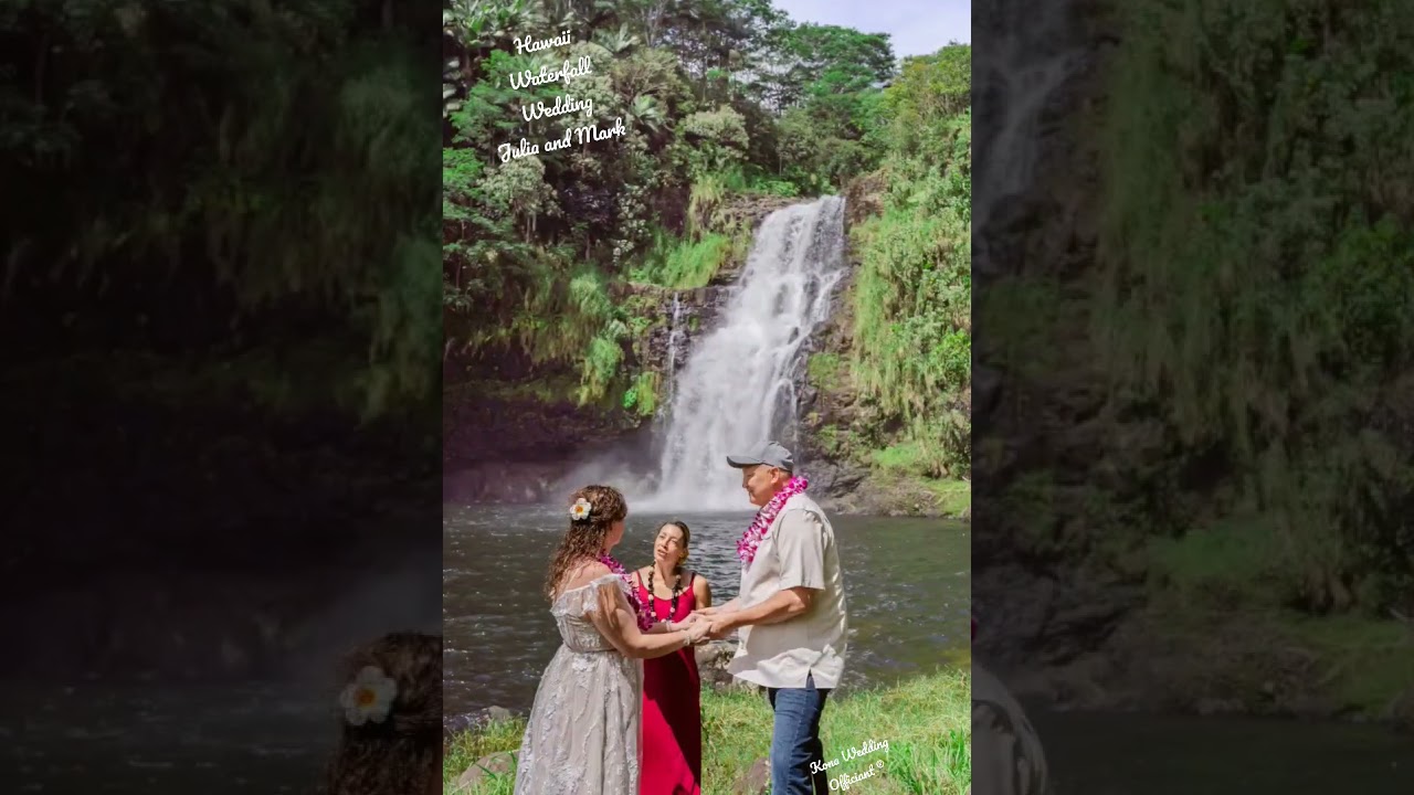 Hawaii Waterfall Weddings - Hawaii Destination Waterfall Elopement Packages - Private Waterfall