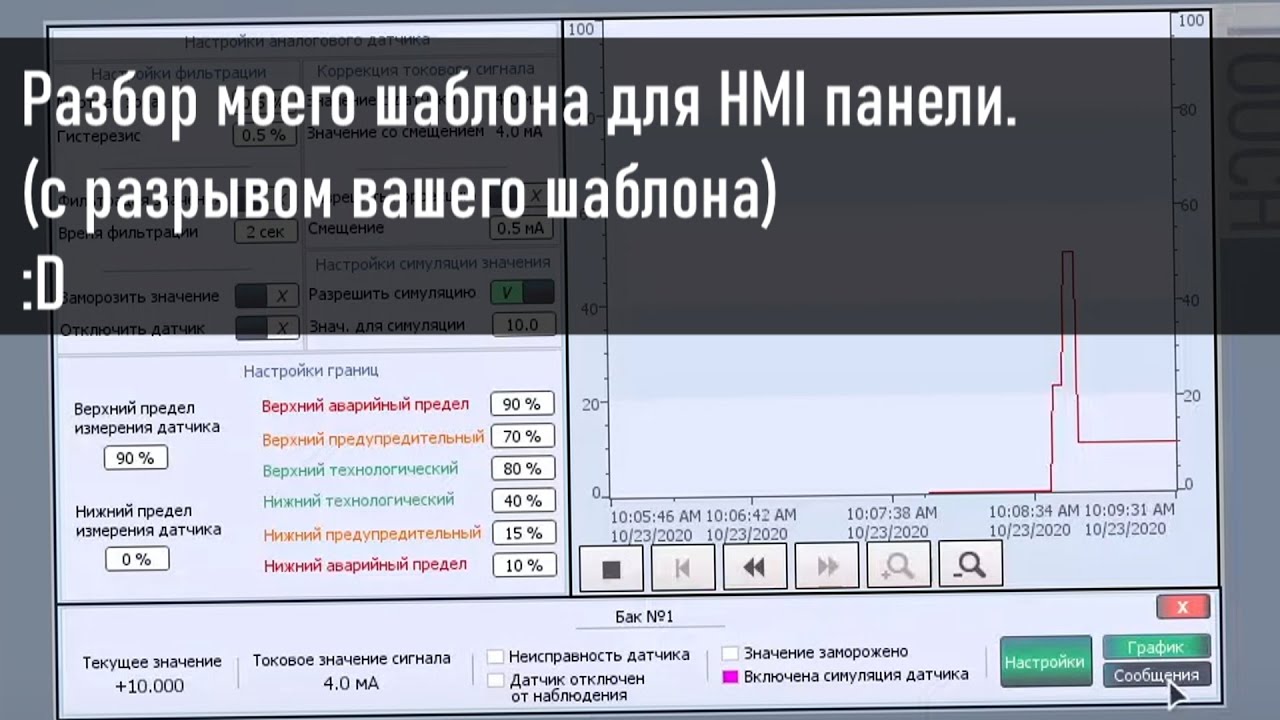Показываю шаблон для HMI панели, который я сделал полгода назад