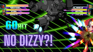 MvC2 - Sentinel 62 Hit Combo (With Assist)