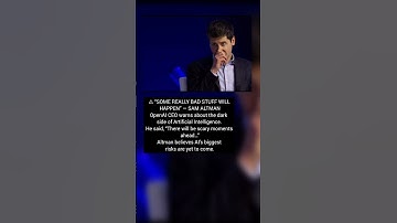 Sam Altman sounds alarm over future AI dangers — says scary moments are coming.#AI #SamAltman