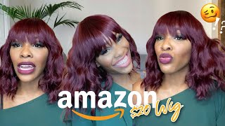 $20 Amazon Wig Review | Curly Bob Wig | NNZES Hair | #Cheapamazonwigs  #fullbangwig screenshot 5