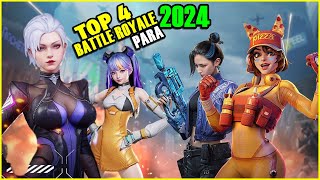 LIST TOP DE 4 BATTLE ROYALE PARA SE JOGAR EM 2024 (ANDROID/IOS)