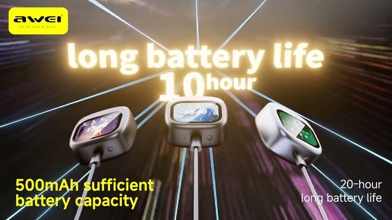 Awei T100 Anc Wireless Bluetooth V5.4 Earphones.