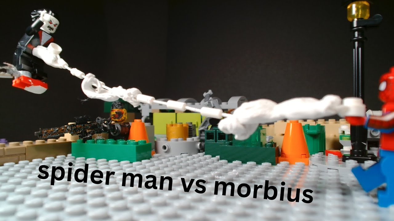 Spider-Man vs Morbius (Lego stop motion)