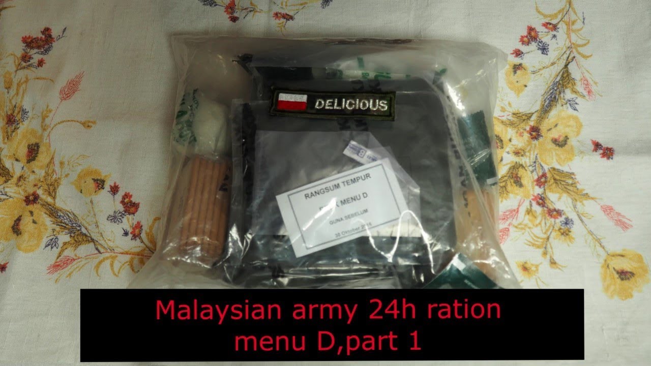 Malaysian Army 24h Ration Menu D Part 1 2 Youtube