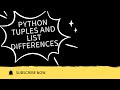 Python Class 13: Difference Between Lists and Tuples #pythonprogramming #pythontutorial