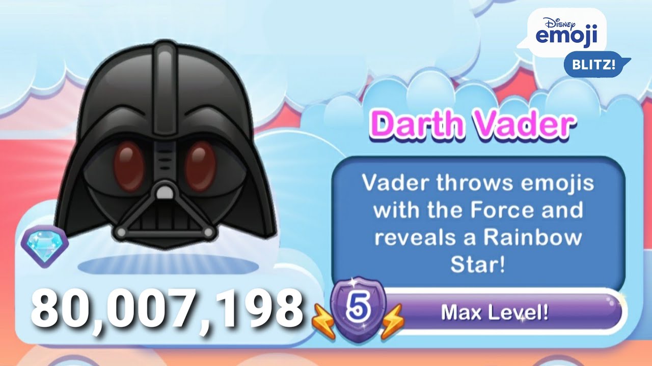Disney Emoji Blitz Darth Vader (Level 5) Star Wars Disney Villain