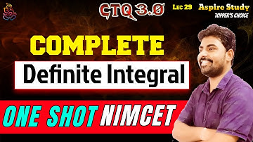 Definite Integration NIMCET & JEE PYQs 29 - NIMCET Previous Year Paper - NIMCET Best Coaching