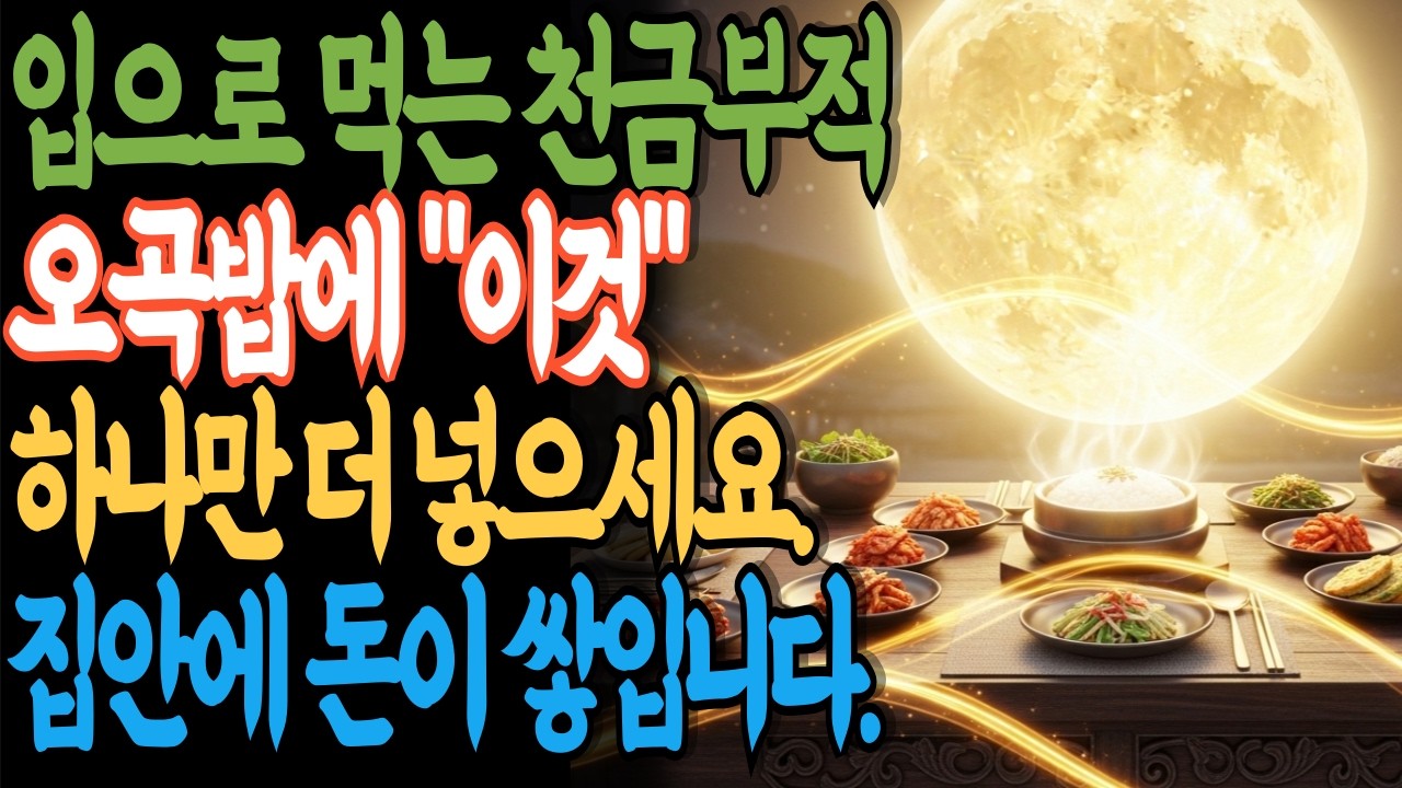 2026년 정월 대보름, 오곡밥에 '이것' 하나 넣었더니 집안에 돈이 쌓입니다! (띠별 맞춤 비방 & 재물 주문)