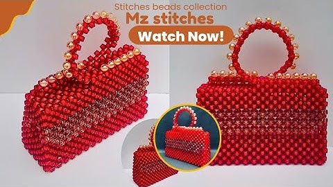 How to make a DESIGNED handmade BEADED BAG//DIY Beaded Bag//DIY Tutorials