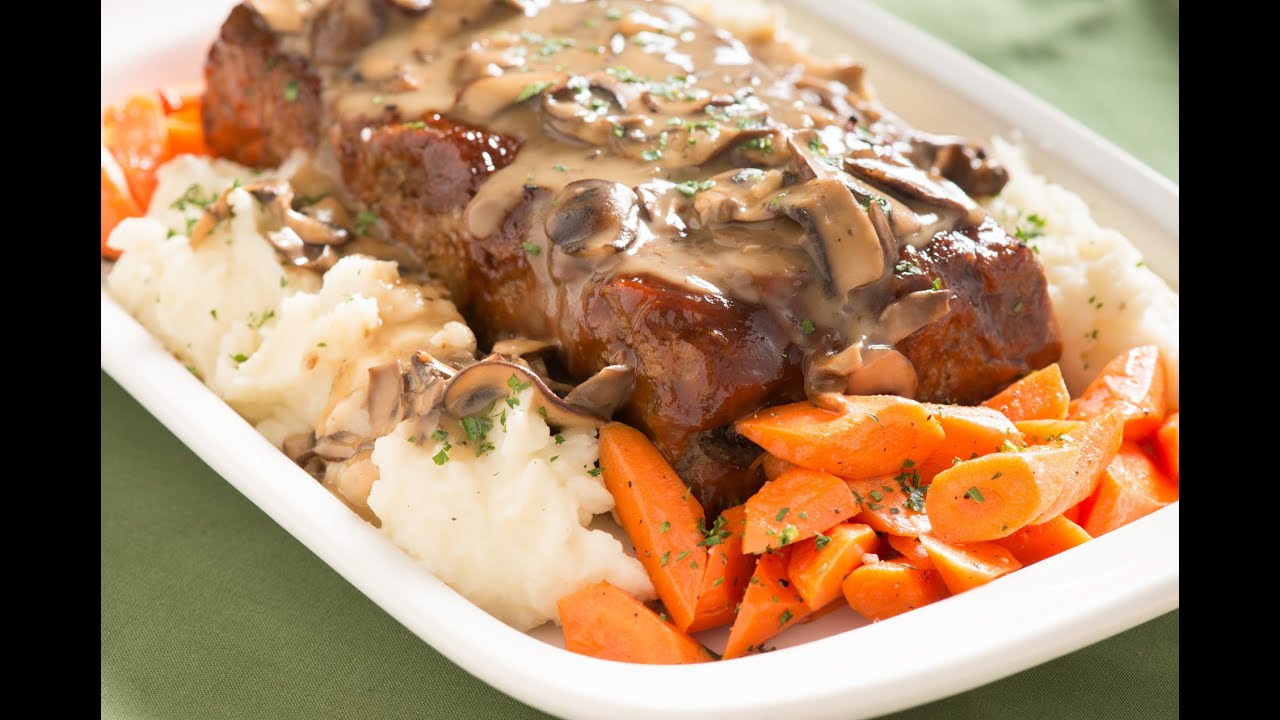 Mushroom Meatloaf with Mushroom Gravy YouTube