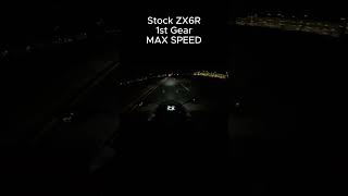 ZX6R 1st Gear Max Speed! #motorcycle