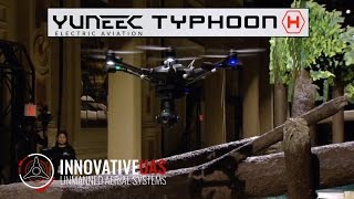 Yuneec Typhoon H Avoids Falling Tree - Unveiled at CES 2016 by Intel