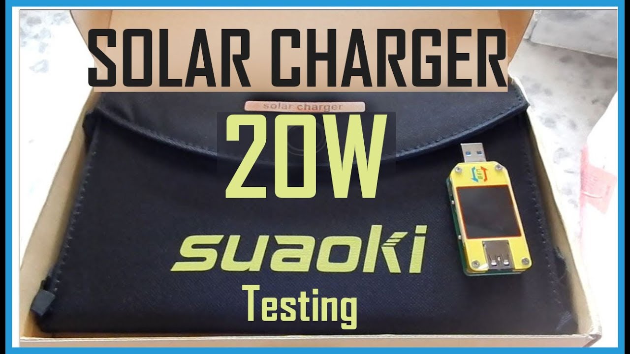 Suaoki 20W foldable solar charger UNBOXING & Test