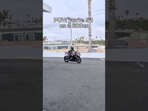 5'1 on a 600cc bike #biker #bikelife #bikergirl #short #600 #636 #motorcycle #motovlog #funny #lol