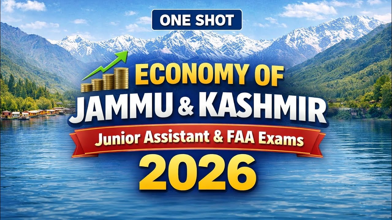 One shot economy of Jammu Kashmir for junior assistant and faa 2026
