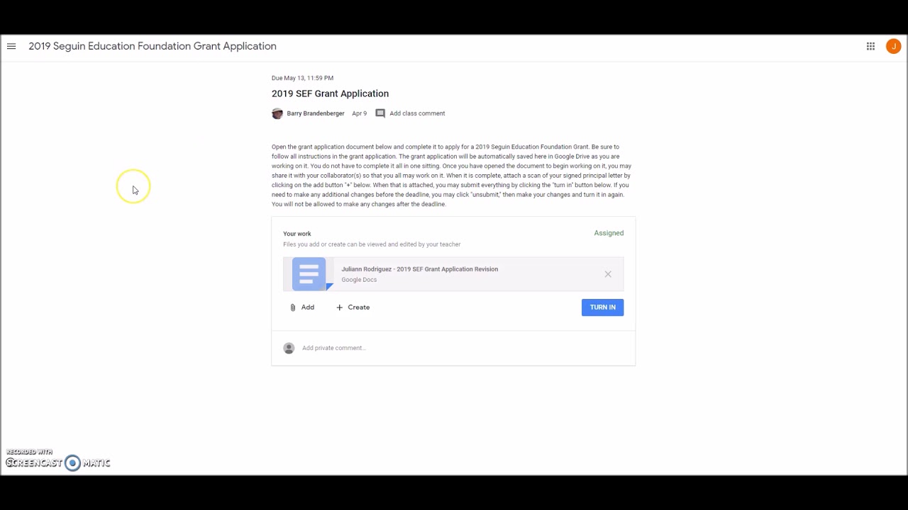 SEF 2019 Grant Application Instructions YouTube