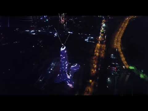 Fireworks Show at Guangxi New Media Center，China 广西新媒体中心烟火秀