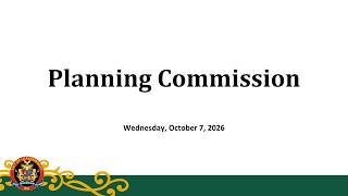 Planning Commission Meeting 10.07.2026 Planning Commission Meeting 10.07.2026