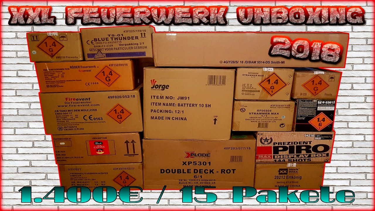 XXL 1400€ FEUERWERK UNBOXING 2018 / 2019 | Röder Feuerwerk | MSD Firework