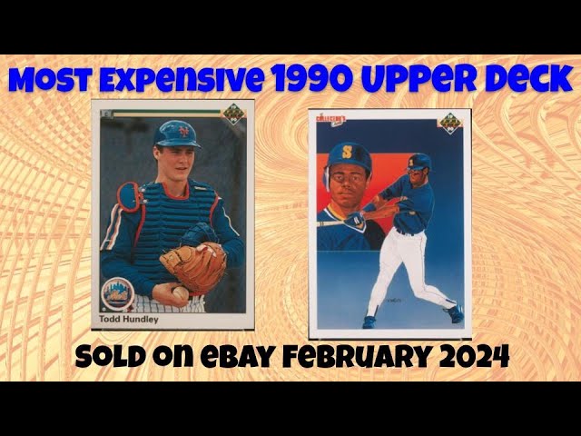 1990 Upper Deck Most Expensive eBay Sales Baseball Cards - February 2024