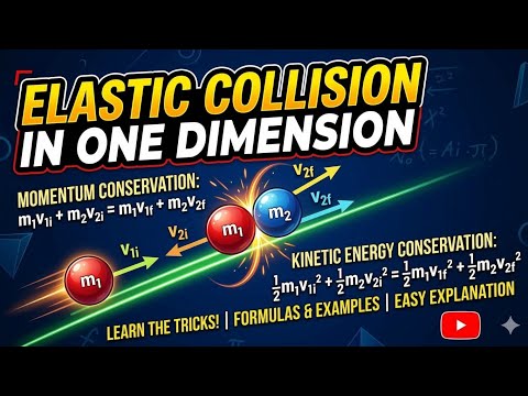 Elastic Collision 💥 in one dimensions - YouTube