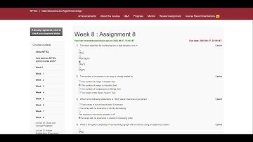 Data Structures and Algorithms Design, NPTEL Week 8