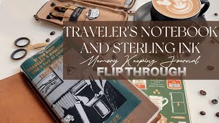 ✨Sterling Ink in Traveler's Notebook? Setup Flip Through - Memory Keeping Journal | ☕️ Coffee themed