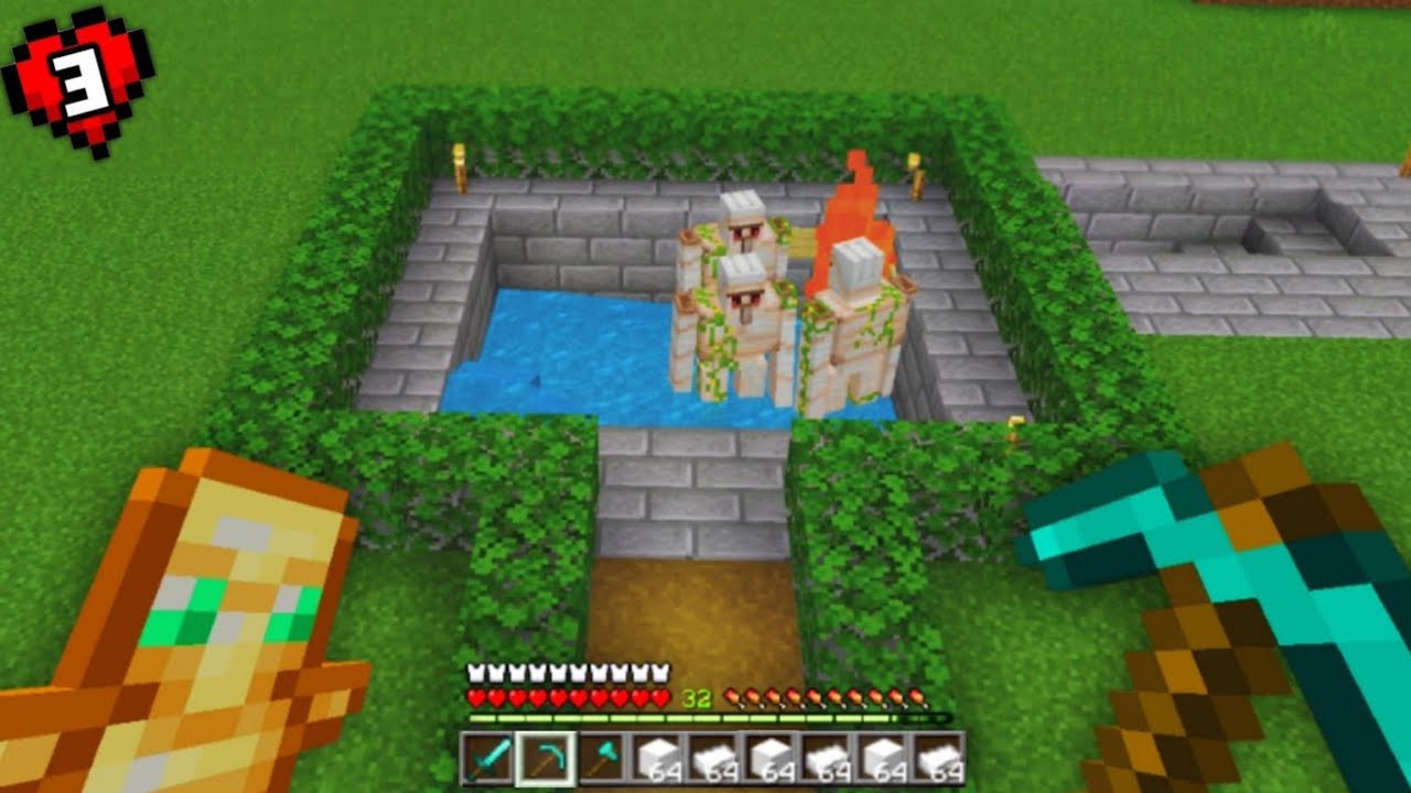 I Build The Best Iron Farm In Minecraft PE 1.21 Survival Series Part-3 ...
