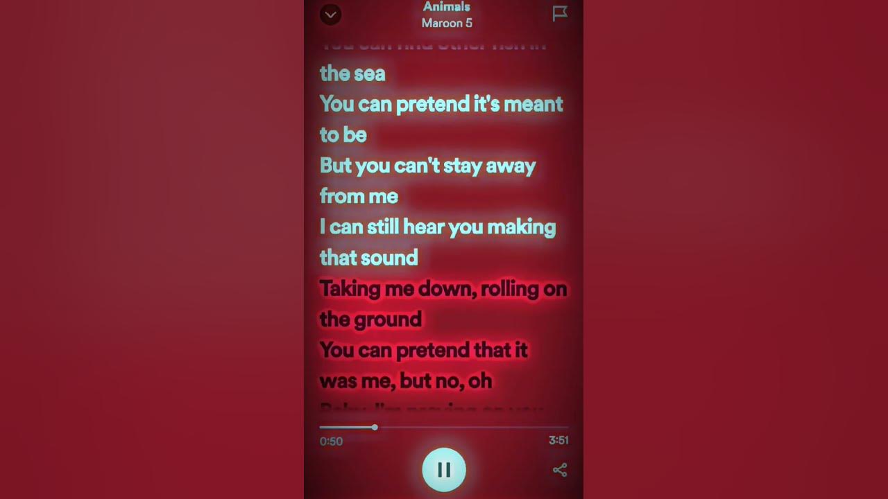 Animals - Maroon 5 #lyrics #spotify #tiktoksong #fypシ #subscribe #music #songs #maroon5 #animals