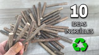 10 IDEAS FÁCILES para HACER con RAMAS SECAS😱IDEIAS com galhos secos😍Easy DIY Branch Craft Ideas