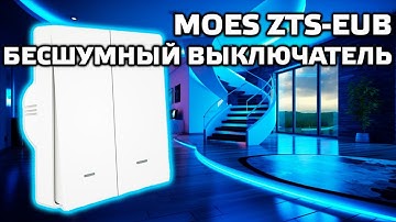 Бесшумный zigbee выключатель MOES ZTS-EUB на две линии, под круглый подрозетник