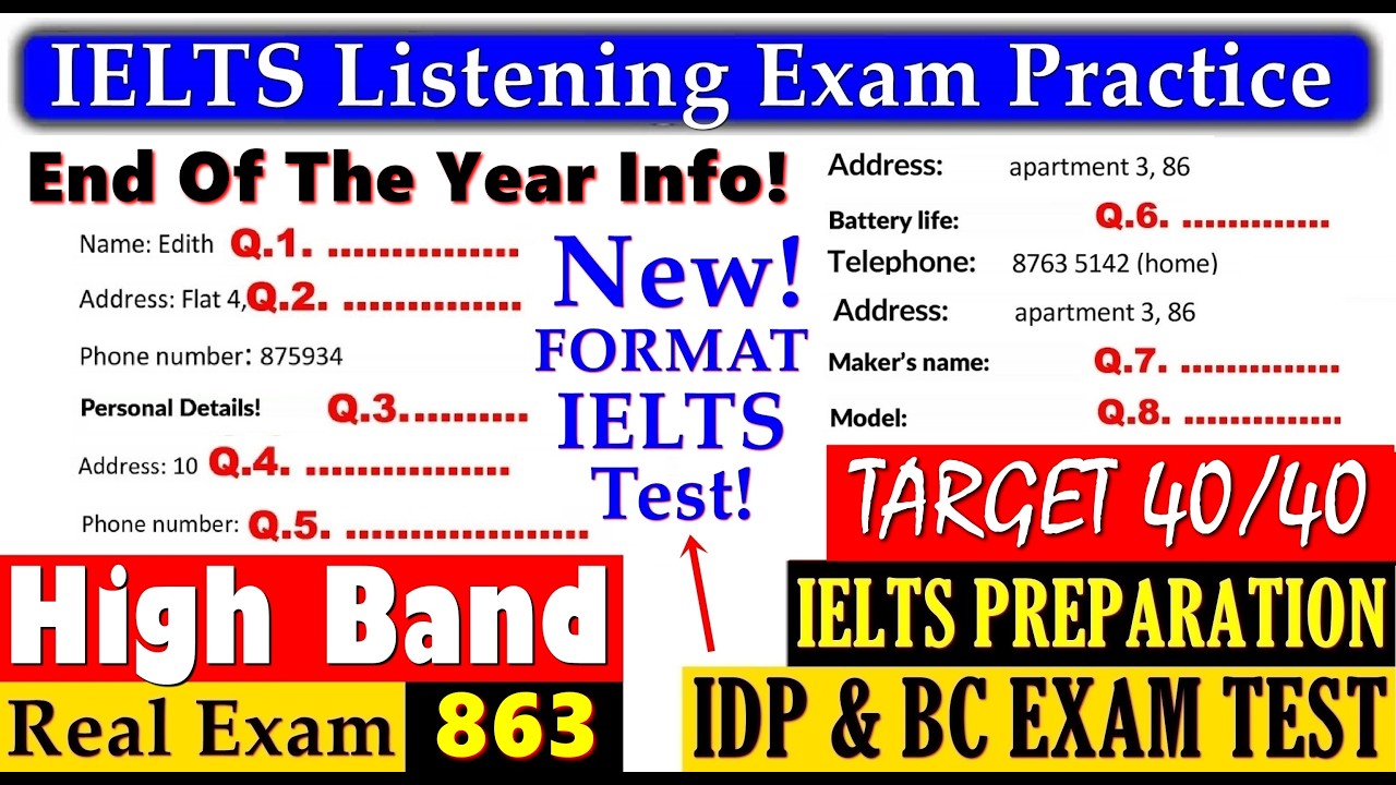 IELTS LISTENING PRACTICE TEST 2024 WITH ANSWERS | 19.12.2024