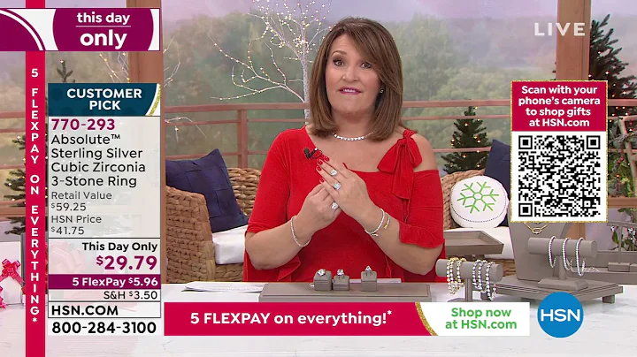 Absolute Sterling Silver Cubic Zirconia Triangular Sides...