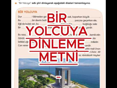 BİR YOLCUYA DİNLEME