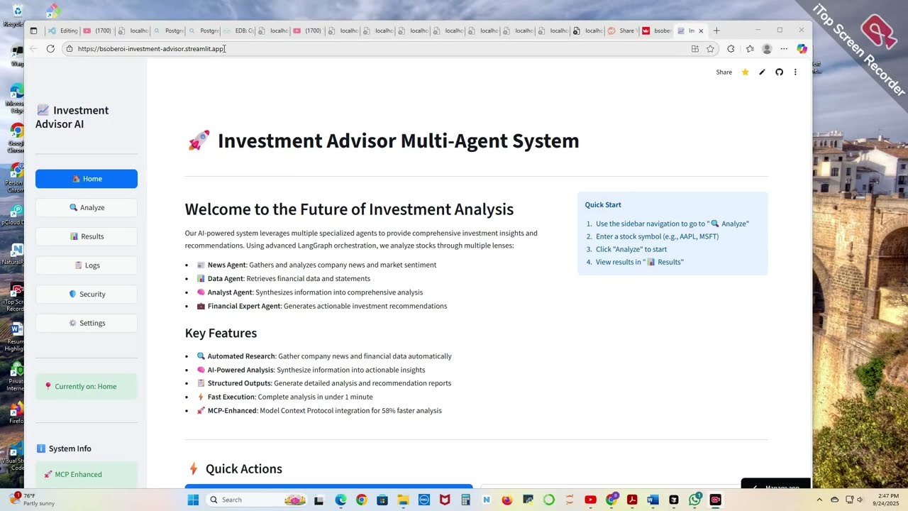 Investment Advisor Multi-Agent System