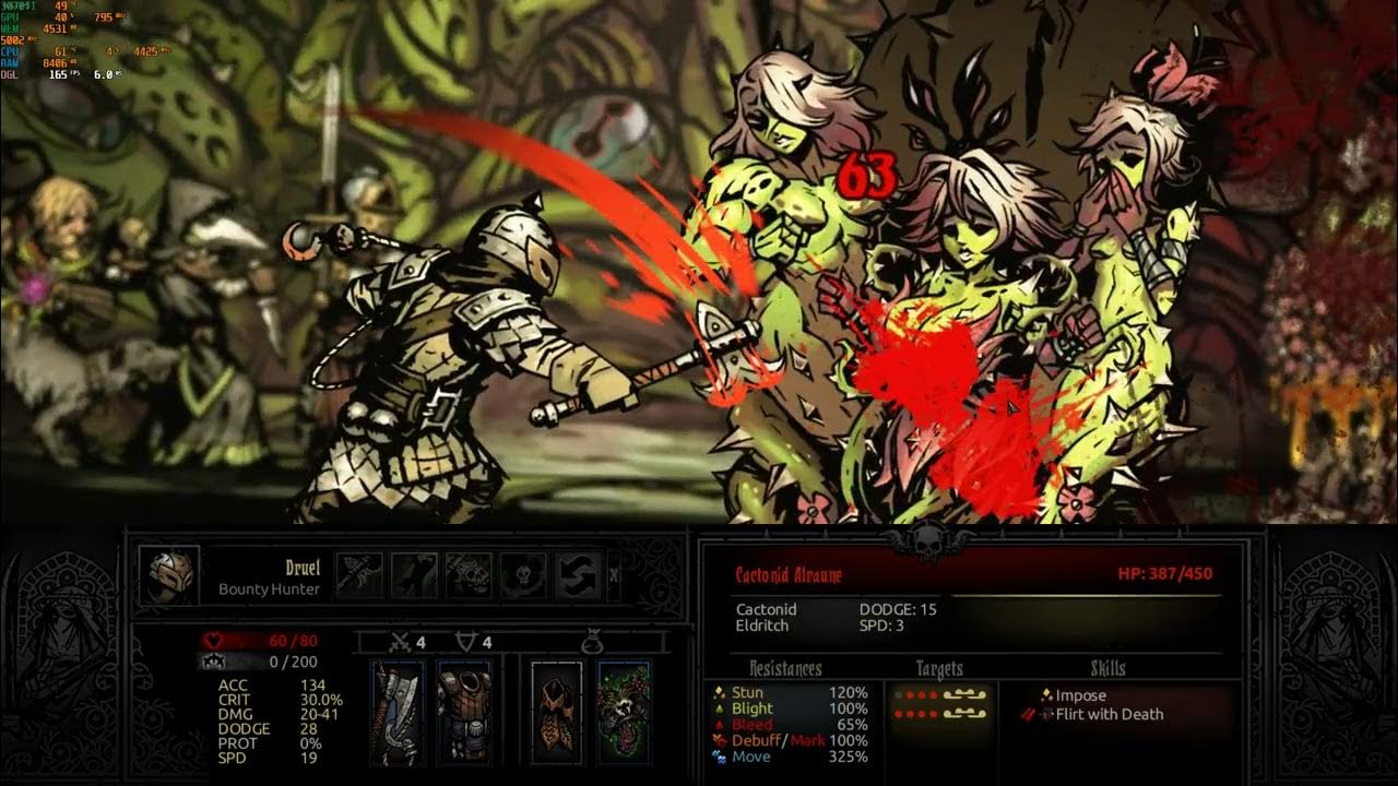 Darkest Dungeon Black Reliquary, Cactonid Alraune Boss Fight YouTube