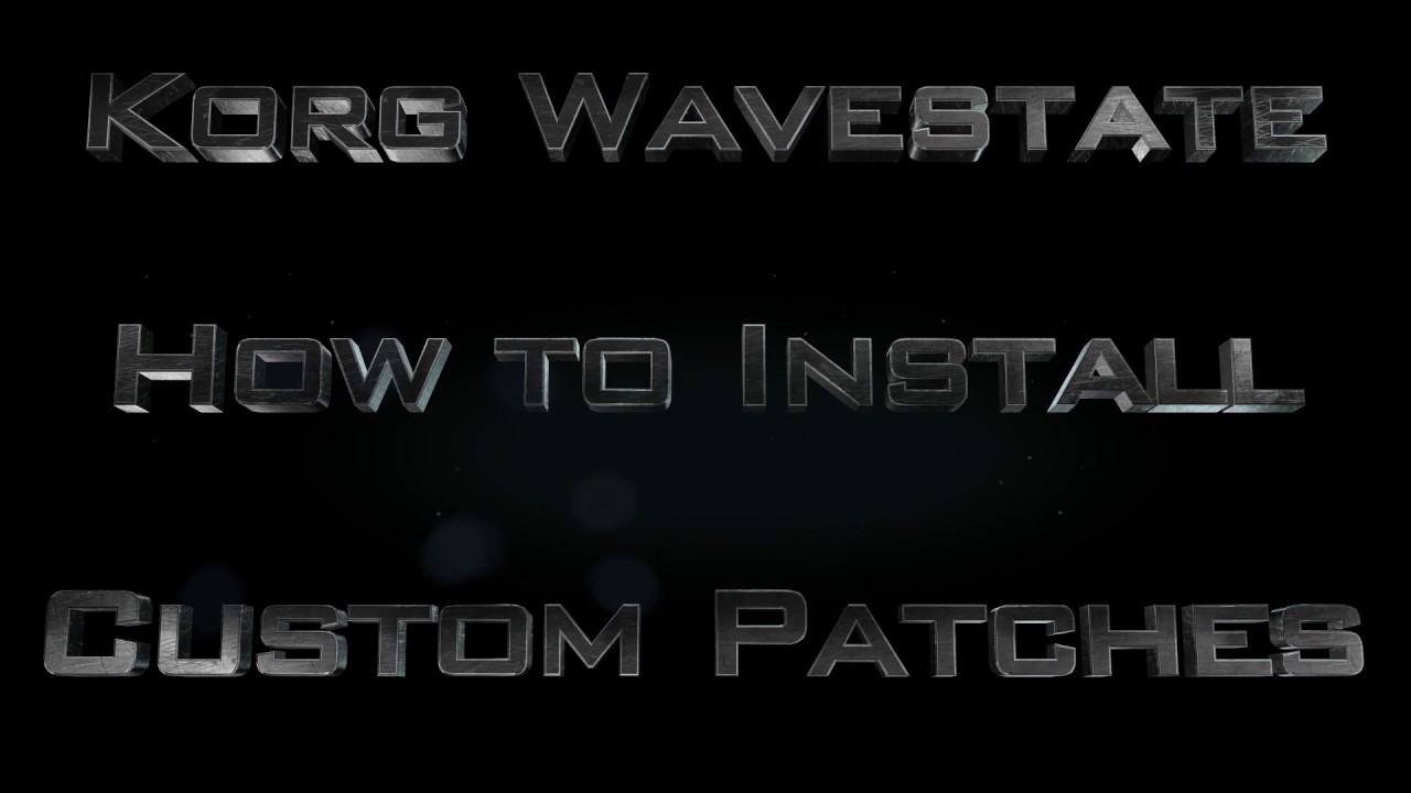 Korg Wavestate:  How to Install Custom Performances/Programs