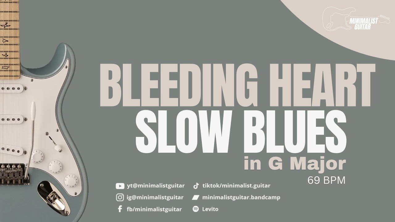 Bleeding Heart Slow Blues in G Major l Guitar Backing Track